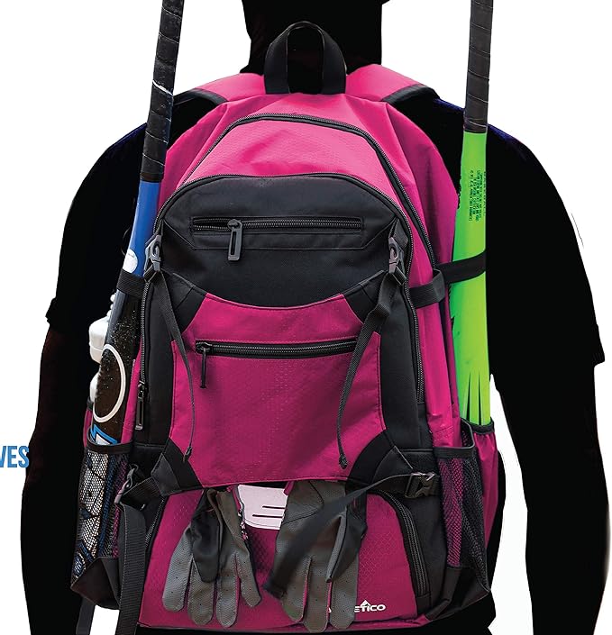 Athletico Advantage Baseball Bag - Baseball Backpack With External Helmet Holder for Baseball, T-Ball & Softball Equipment & Gear for Youth and Adults | Holds Bat, Helmet, Glove, Shoes