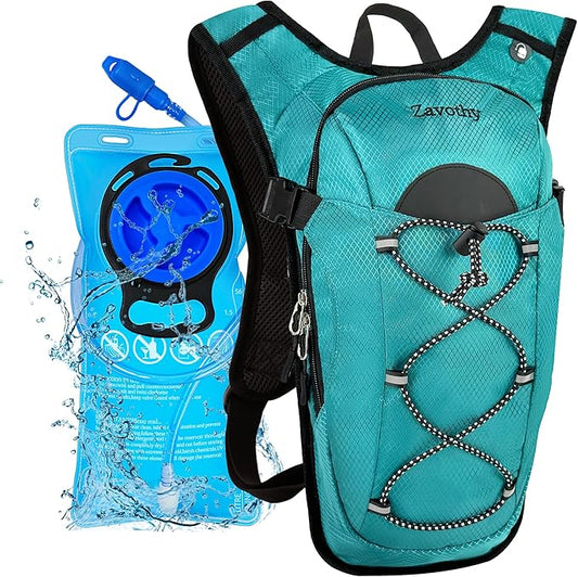 Zavothy Hydration Backpack with 2L Hydration Bladder Water Backpack for Hiking Hydration Pack for Running Cycling Hiking