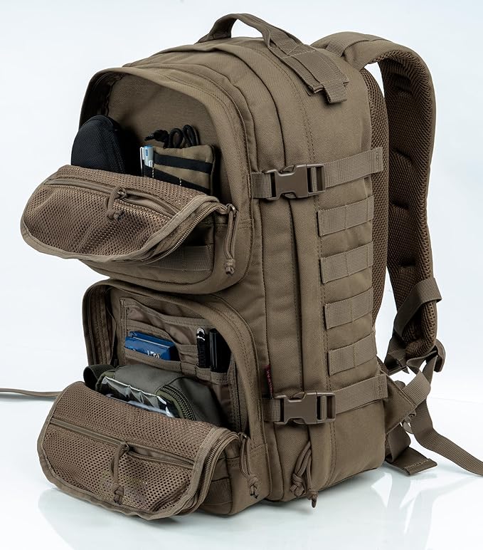 XMILPAX Tactical Backpack Military Survival Pack EDC Daypack Bag MOLLE for Camping Hiking Hunting Bugout Travel 25L