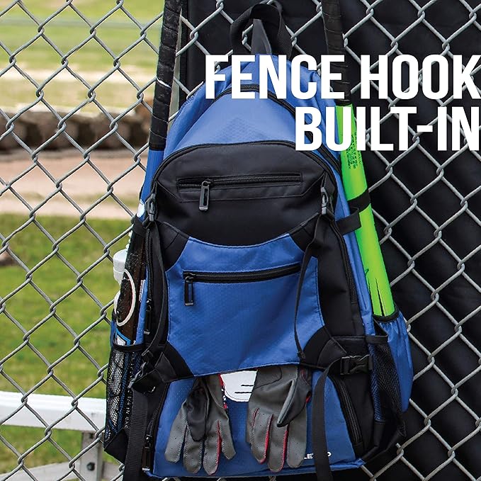 Athletico Advantage Baseball Bag - Baseball Backpack With External Helmet Holder for Baseball, T-Ball & Softball Equipment & Gear for Youth and Adults | Holds Bat, Helmet, Glove, Shoes