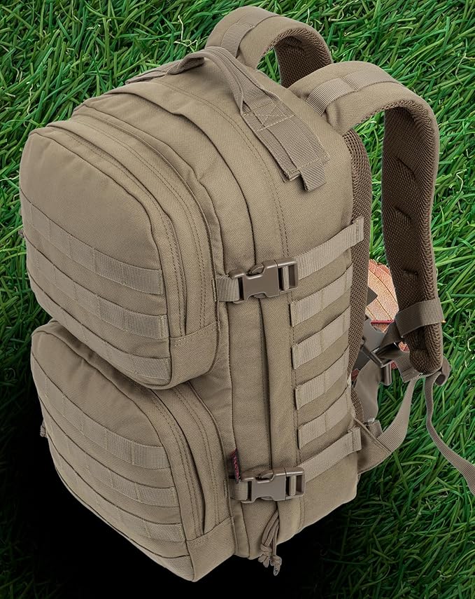 XMILPAX Tactical Backpack Military Survival Pack EDC Daypack Bag MOLLE for Camping Hiking Hunting Bugout Travel 25L