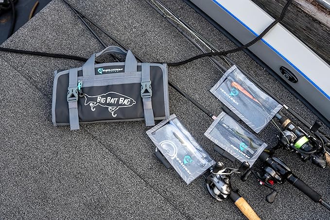 Evolution Fishing Big Bait Bag - 14 in., Roll-Up Lure Bag, Durable, Portable Storage for Large Baits & Gear