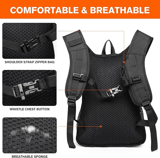 wotony Hydration Backpack with Water Bladder for Hiking Tactical Hydration Pack for Men Women Molle Water Backpack for Hiking