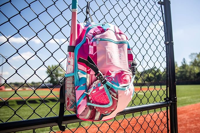 Rawlings | REMIX Backpack Equipment Bag | T-Ball & Youth Baseball/Softball | Pink (Pack of 6)