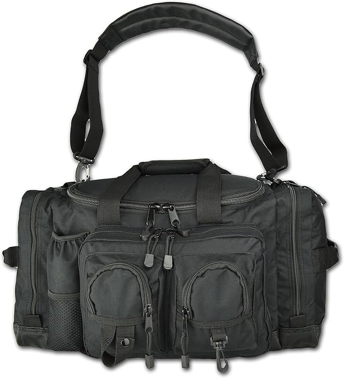 Lightning X Products Premium Tactical Law Enforcement Police Shift Duty Range Operations Patrol Bag with Shoulder Strap - Black