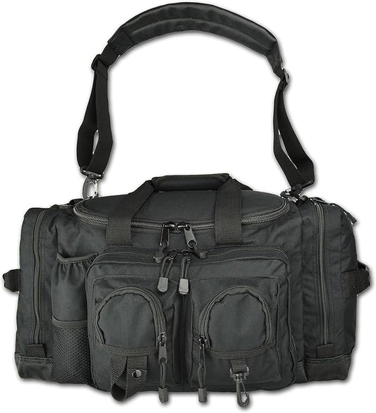 Lightning X Products Premium Tactical Law Enforcement Police Shift Duty Range Operations Patrol Bag with Shoulder Strap - Black