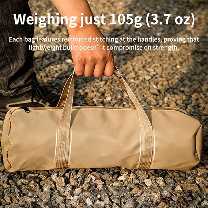 Waterproof Camping Gear Tool Bag - Roll Up Tool Organizer for Camping & Hiking - Portable Canvas Tool Tote with Multiple Compartments | Bushcraft Gear Storage (Black (length 42 * diameter 15cm))