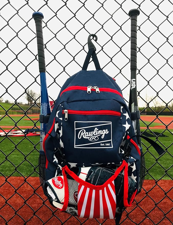 Rawlings REMIX Backpack Equipment Bag T-Ball & Youth Baseball/Softball USA,(Pack of 6)