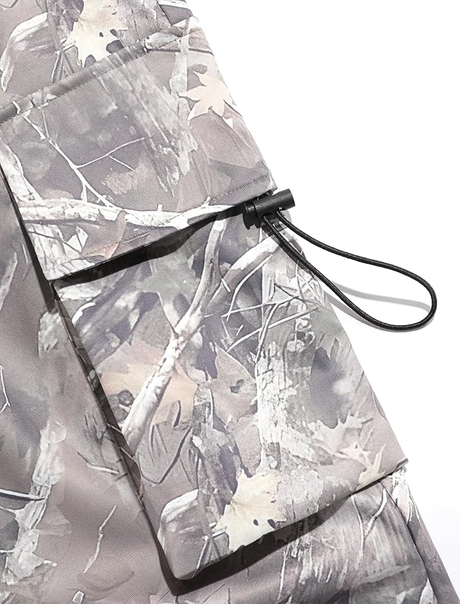 ZAFUL Men's Parachute Pants Casual Baggy Cargo Drawstring Trouser