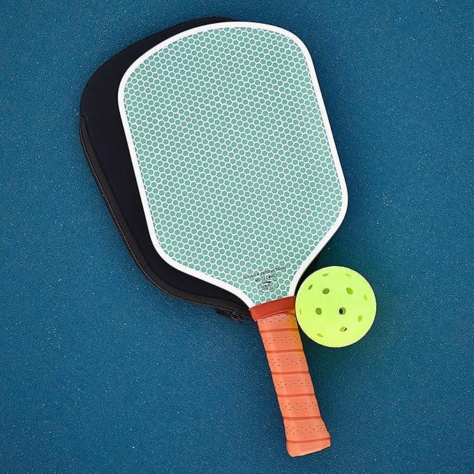 Flying H Pickleball Paddle | USAPA Approved | Carbon Fiber Surface | Honeycomb Core | Classic Design | Comfort Grip | Durable Neoprene Cover | Premium Paddle | Pickleball Racket | Elongated