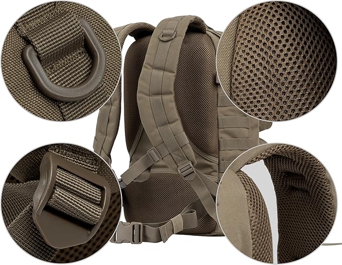 XMILPAX Tactical Backpack Military Survival Pack EDC Daypack Bag MOLLE for Camping Hiking Hunting Bugout Travel 25L