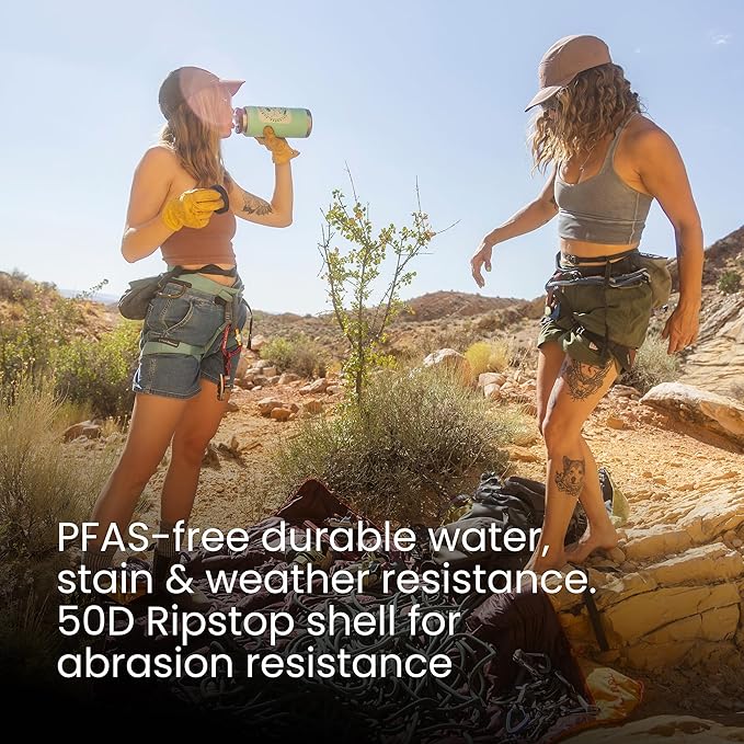 Rumpl Backcountry Puffy Blanket - Packing Comfort Into Uncomfortable Places, 100% Recycled Polyester Insulation, Lightweight, Packable, Water Resistant, 52" x 75", Redwood