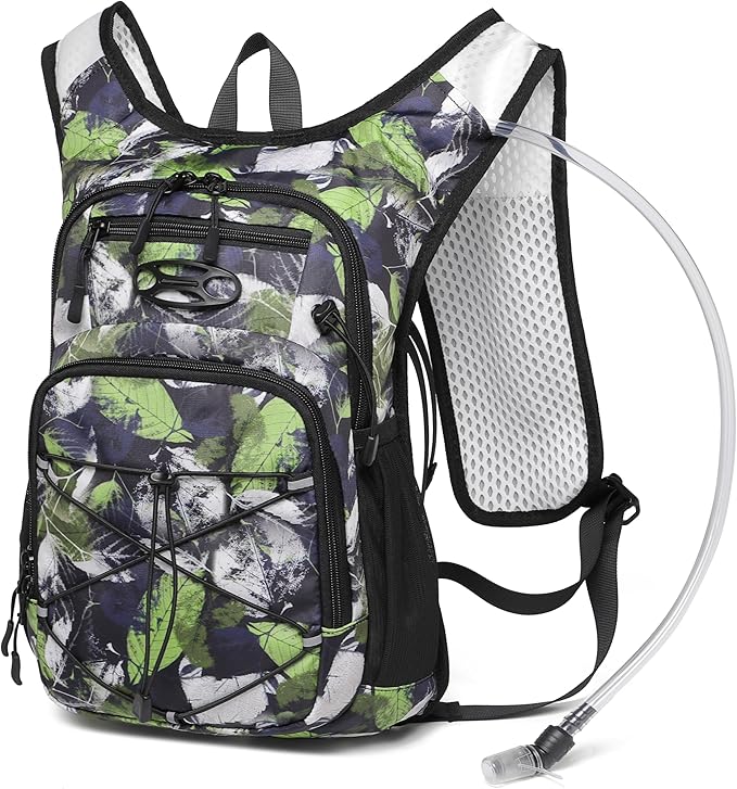 Wotony Lightweight Hydration Backpack with 2LOR 3LWater Bladder for Cycling Hiking Rave - Water Daypack for Men Women