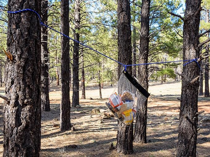 The Camping Bundle - Ultralight Rodent Proof Dry Bag for Backpacking - Bear Bag Food Storage for Camping with Coghlans Odor Proof Bag, Survival Utility Rope and Carabiner (Small)