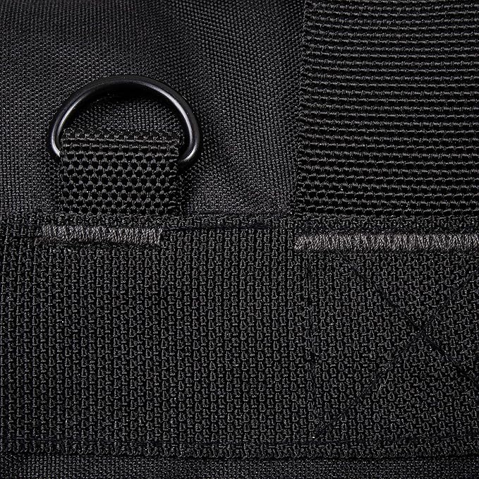 K-Cliffs Tactical Range Duffel Heavy Duty Large Gear Duffle Durable Quality Travel Sports Gym Equipment Bag Military Molle with Lockable Zippers with US Flag Patch 33 Inch Black